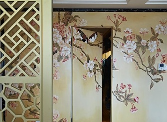 中式花鸟画印花壁纸美图鉴赏